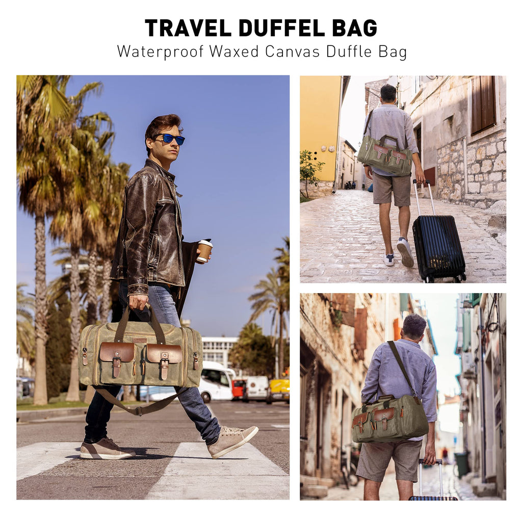 50L Waxed Canvas Duffle Bag