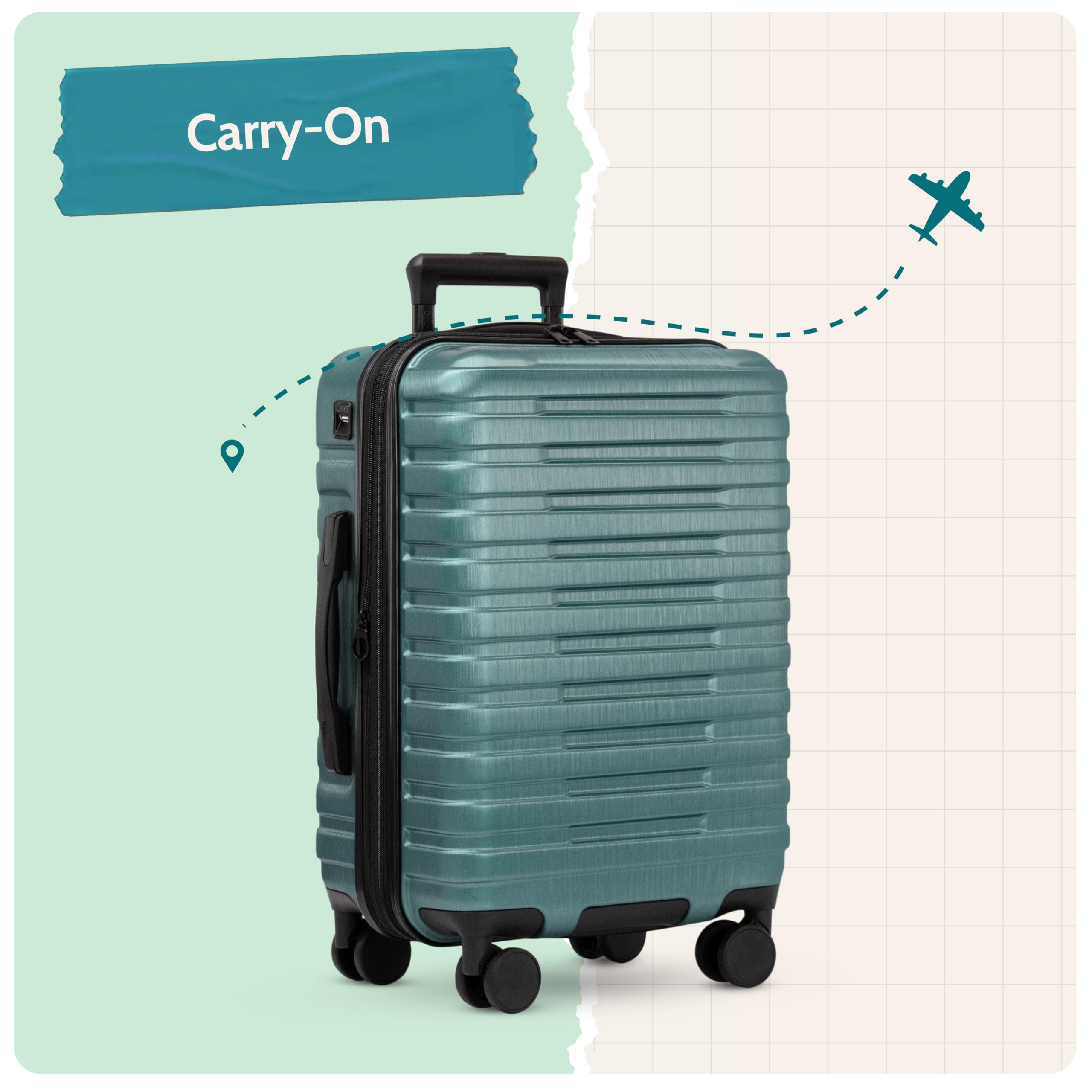 22" Expandable Hardside Carry-On Luggage – Teal