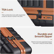 3-Piece Carry-On Luggage Set – Black