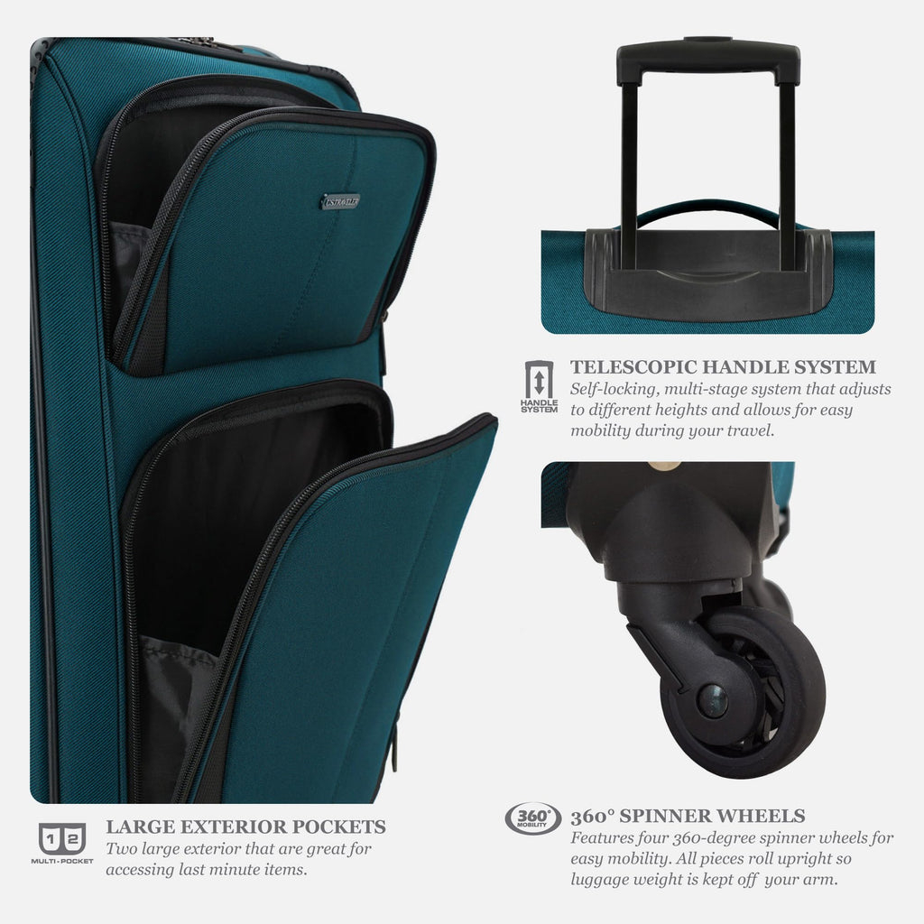 31" Expandable Softside Luggage – Teal