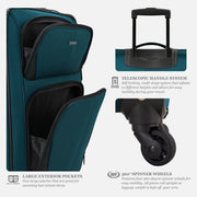 31" Expandable Softside Luggage – Teal