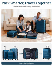 24" Hardside Checked Luggage with TSA Lock – Caribbean Blue