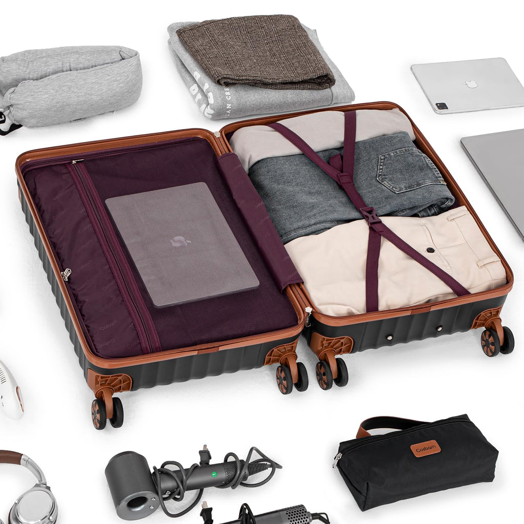 5-Piece Hardside Luggage Set – Black