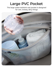 Water-Resistant Travel Duffle Bag – Black