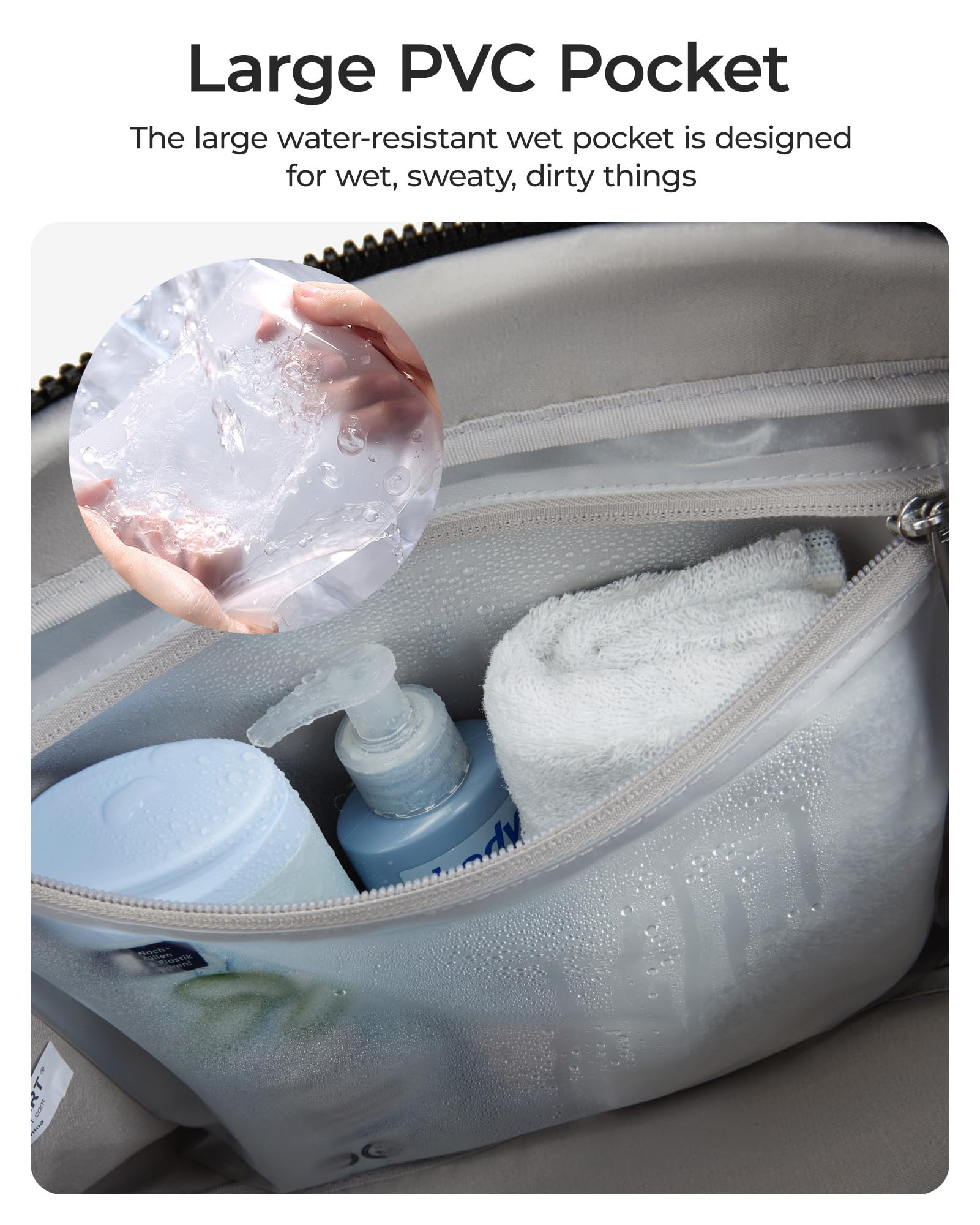 Water-Resistant Travel Duffle Bag – Black