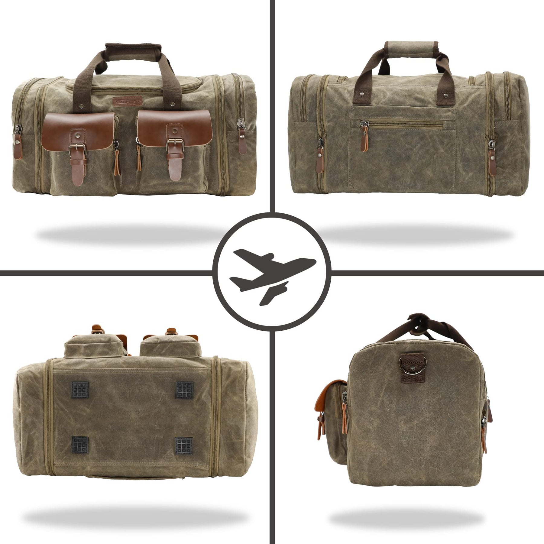 50L Waxed Canvas Duffle Bag
