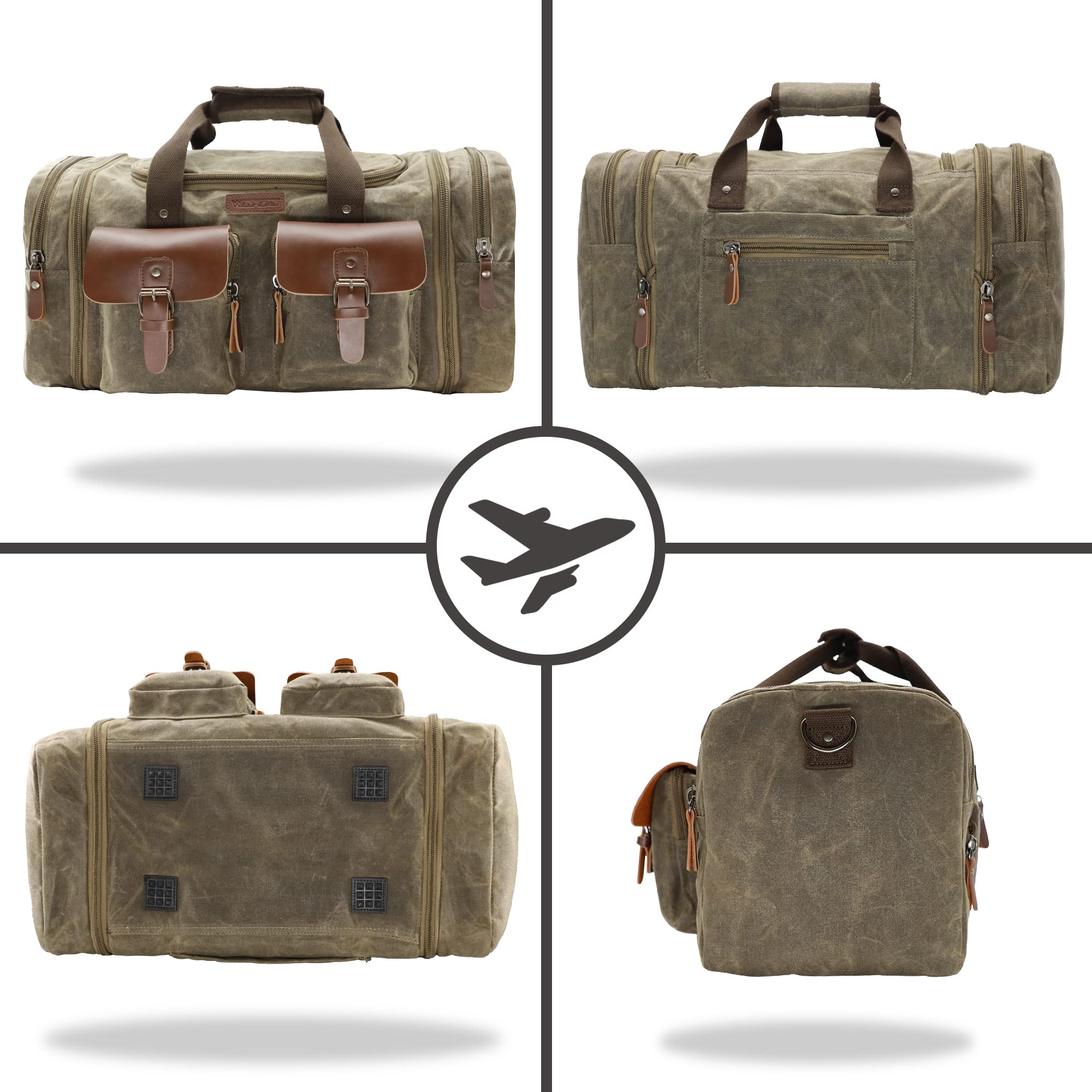 50L Waxed Canvas Duffle Bag