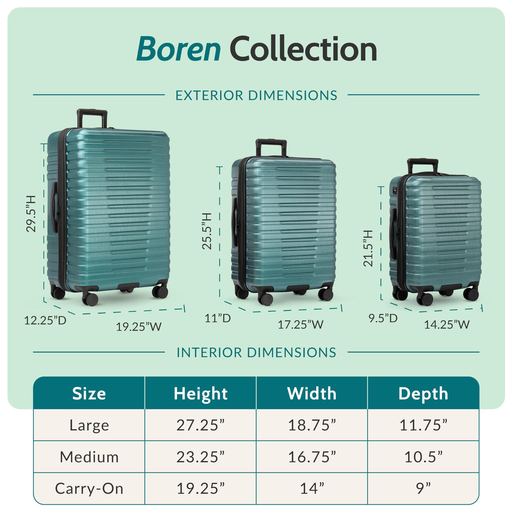 22" Expandable Hardside Carry-On Luggage – Teal