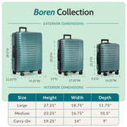 22" Expandable Hardside Carry-On Luggage – Teal