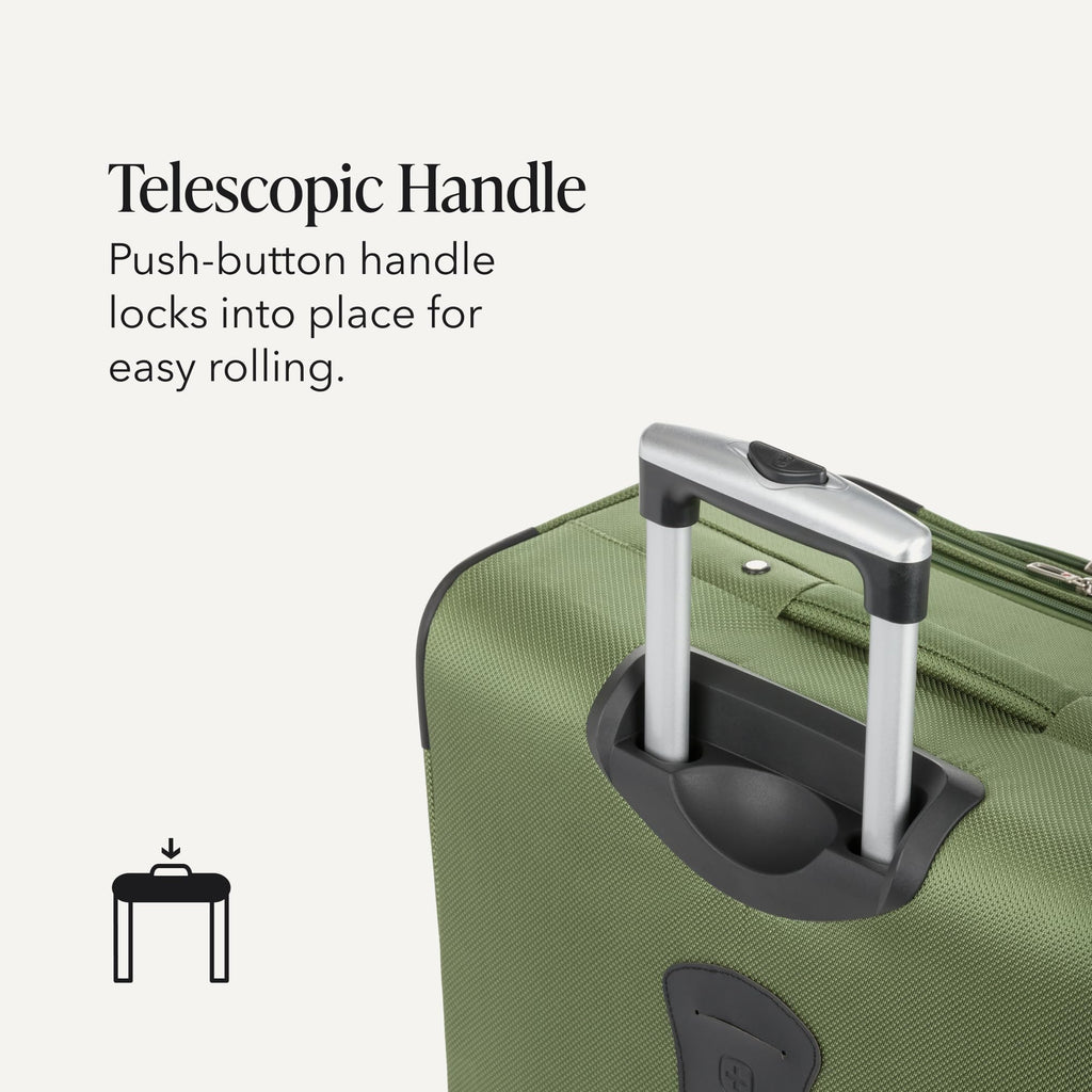 Large Expandable Softside Luggage – Evergreen
