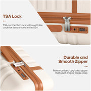 3-Piece Hardside Luggage Set – Beige