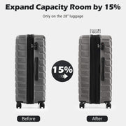 3-Piece Hardside Luggage Set – Gray