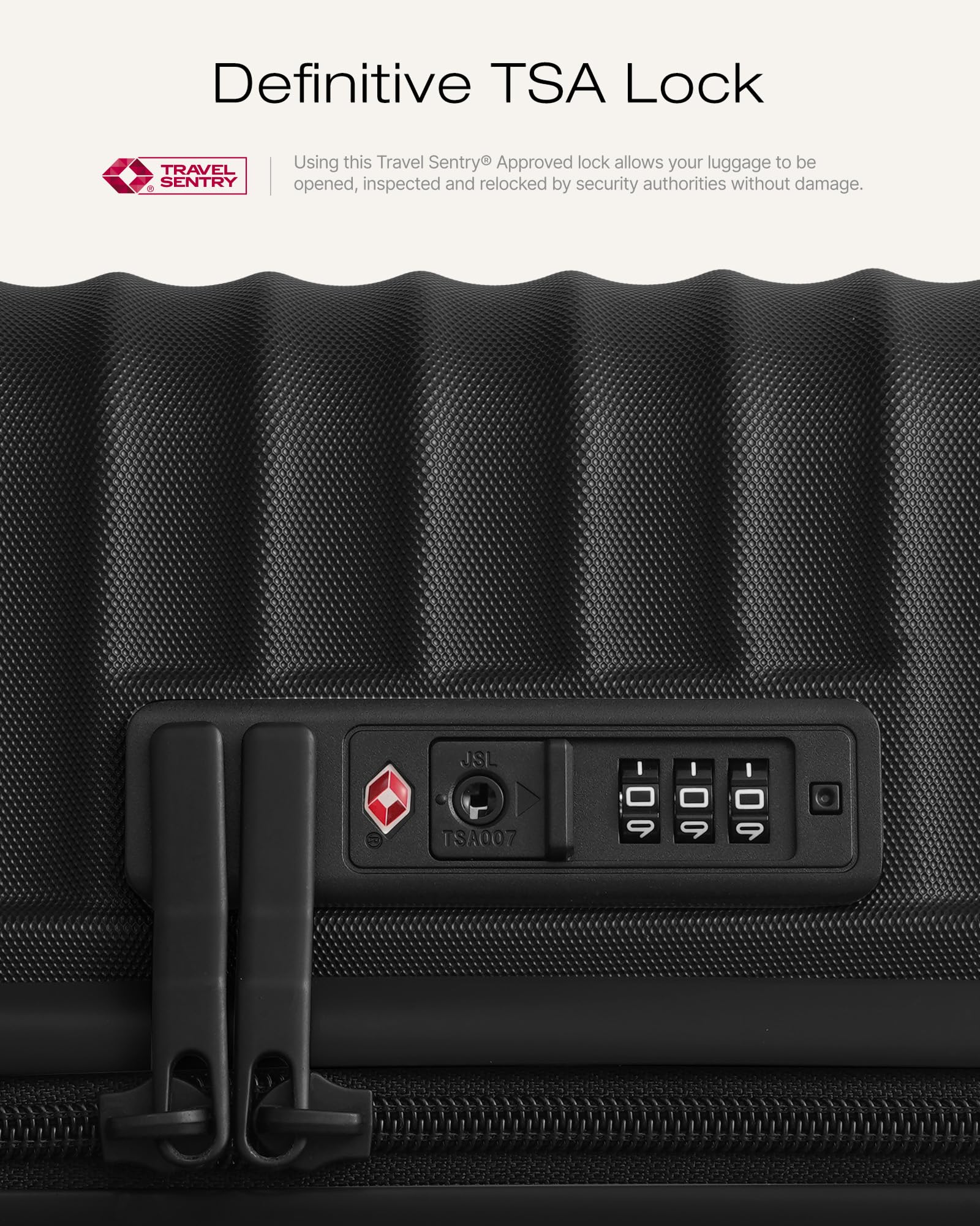 24" Hardside Luggage with TSA Lock – Black