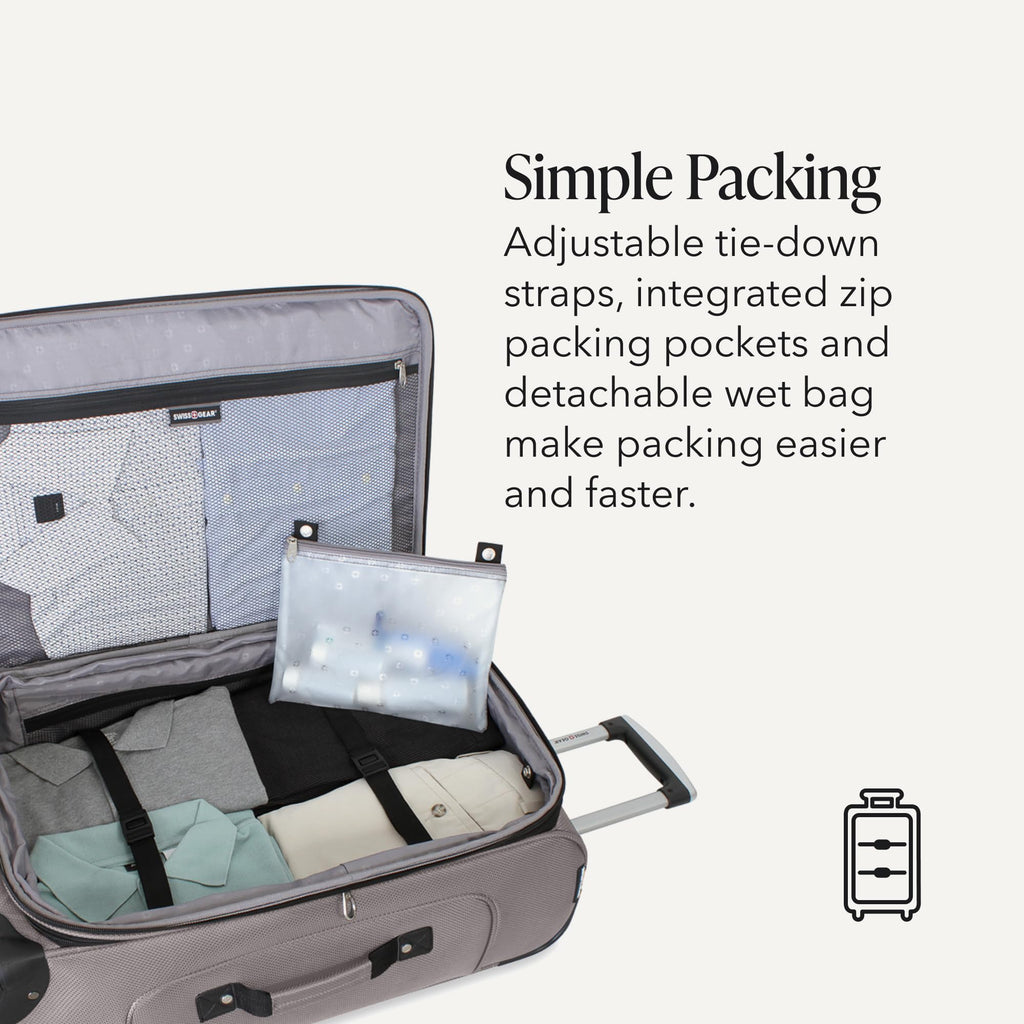 Medium Expandable Softside Luggage – Pewter
