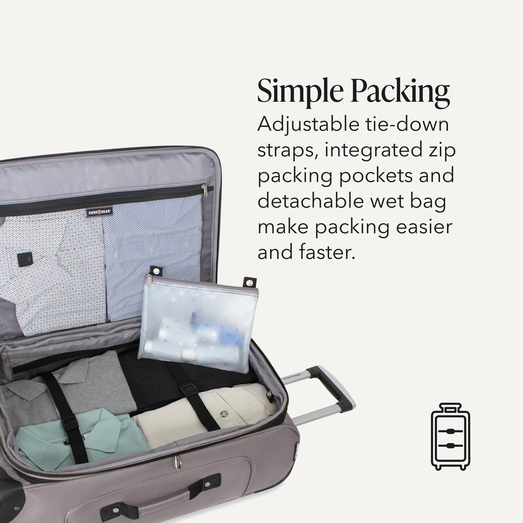 Medium Expandable Softside Luggage – Pewter