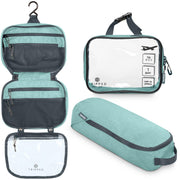 3-Piece Travel Toiletry Bag Set – Dusty Teal