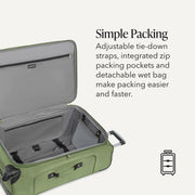 Large Expandable Softside Luggage – Evergreen
