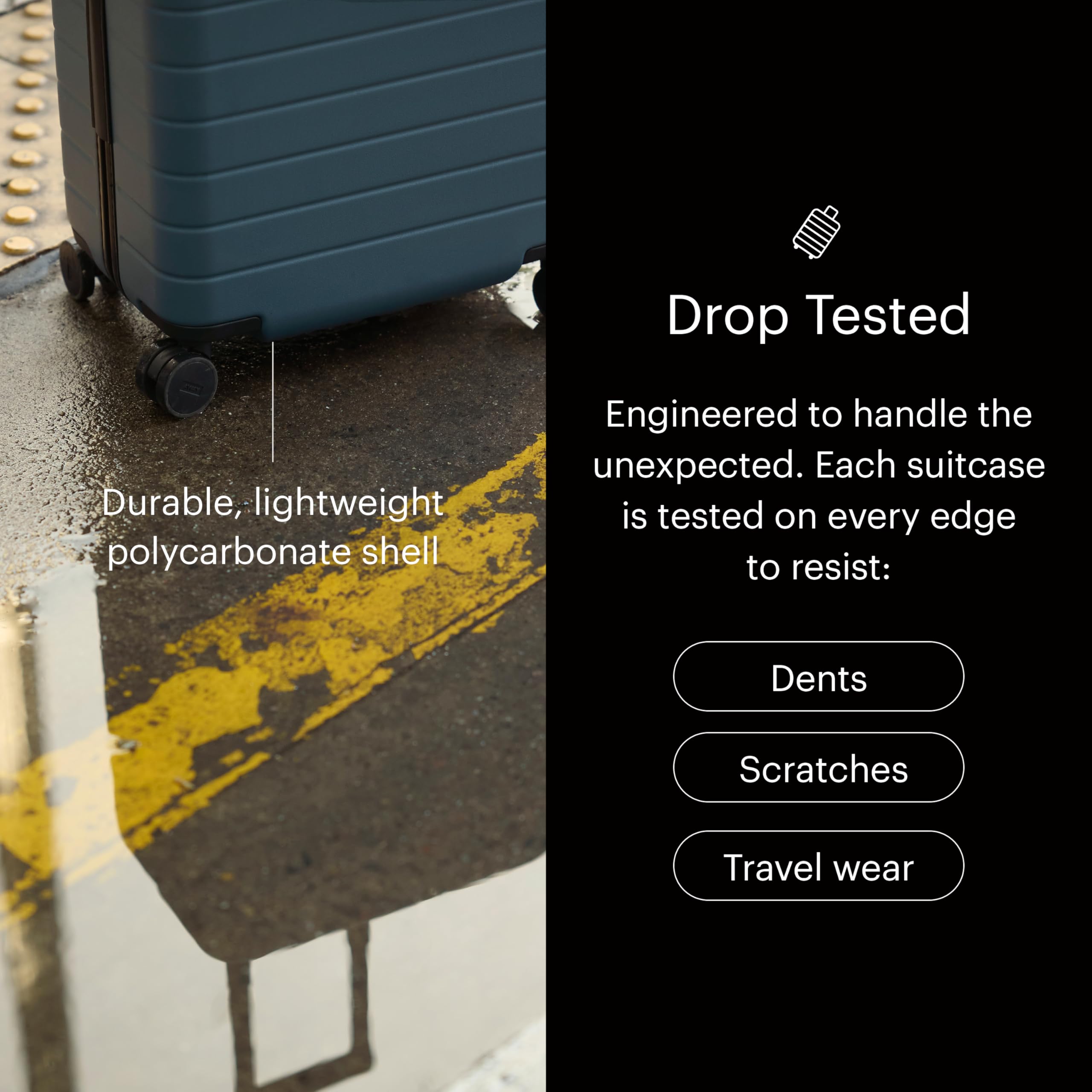 26" Hardside Checked Luggage – Navy Blue