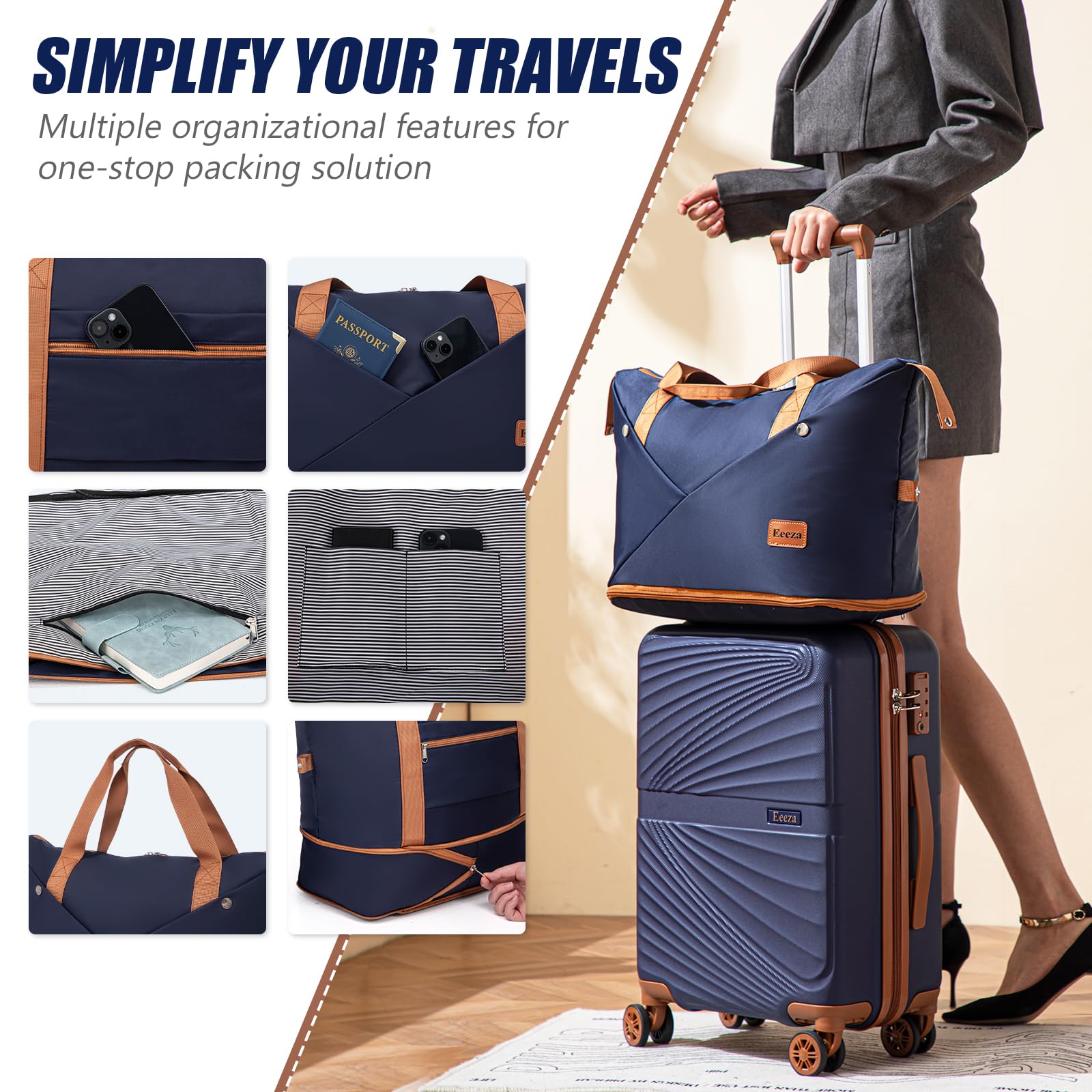 5-Piece Hardside Luggage Set with TSA Lock