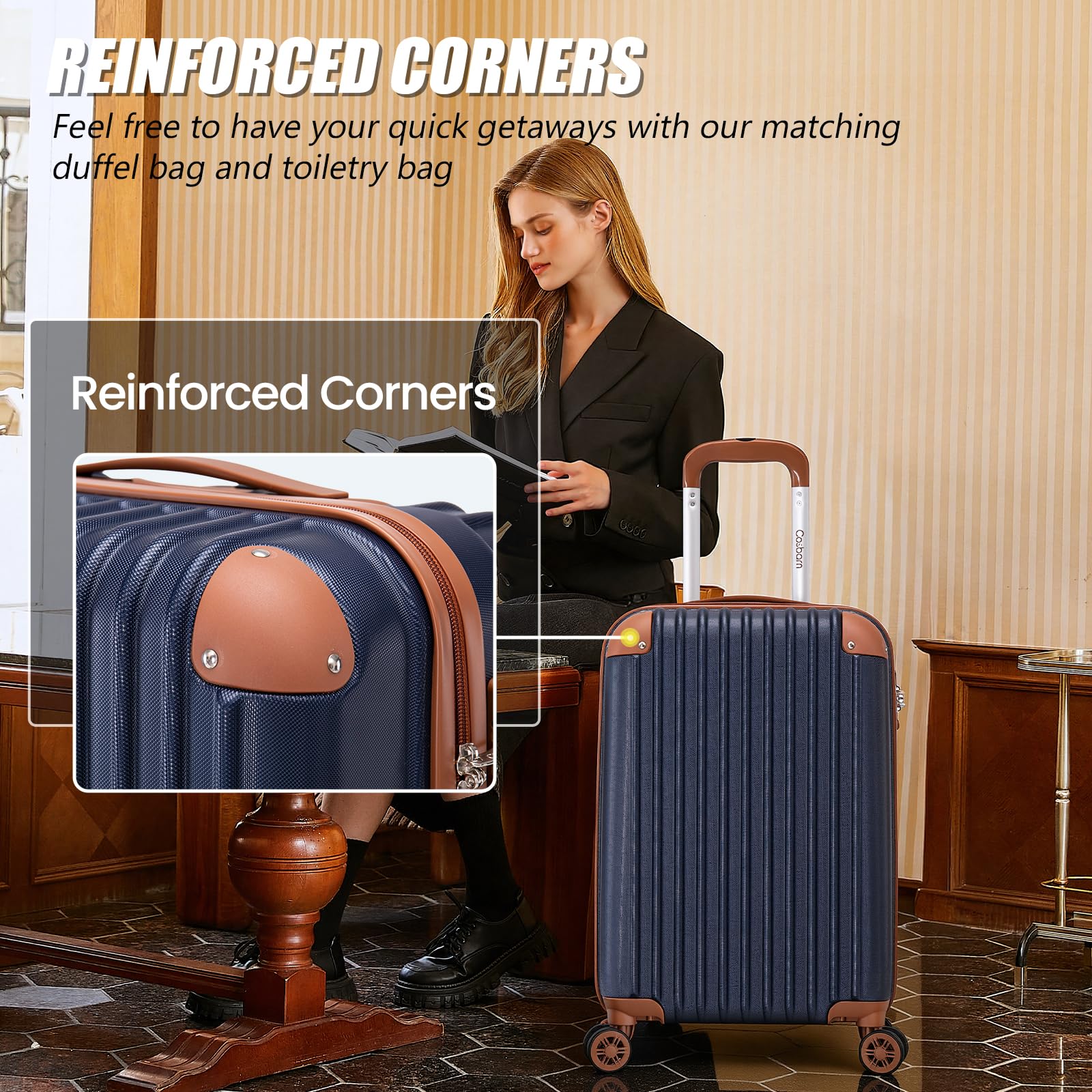5-Piece Hardside Luggage Set with TSA Lock