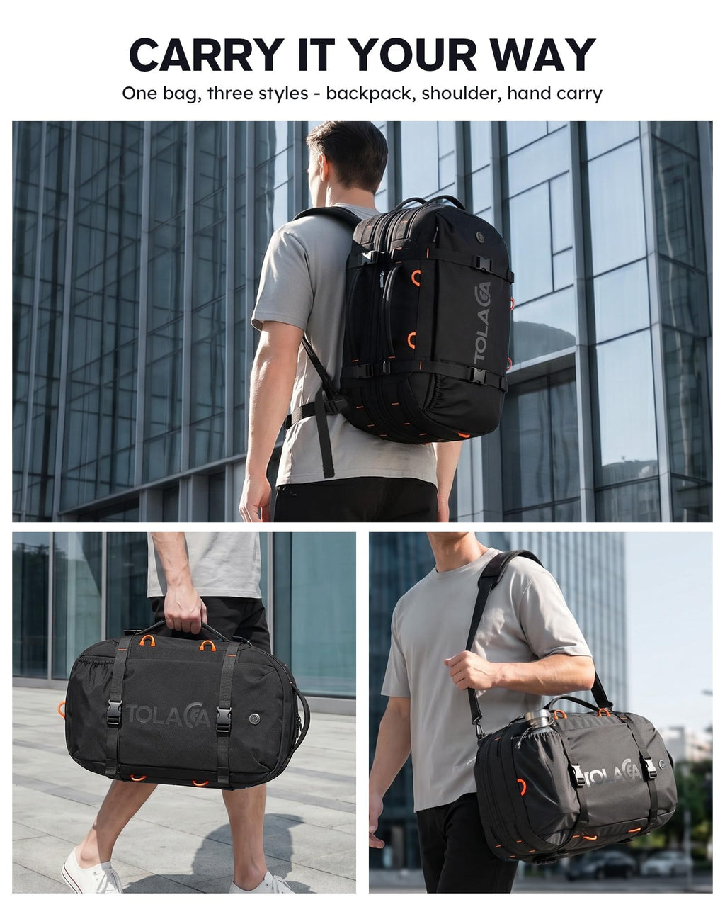 40L Expandable Travel Backpack