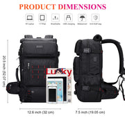 Convertible Carry-On Travel Backpack – Black