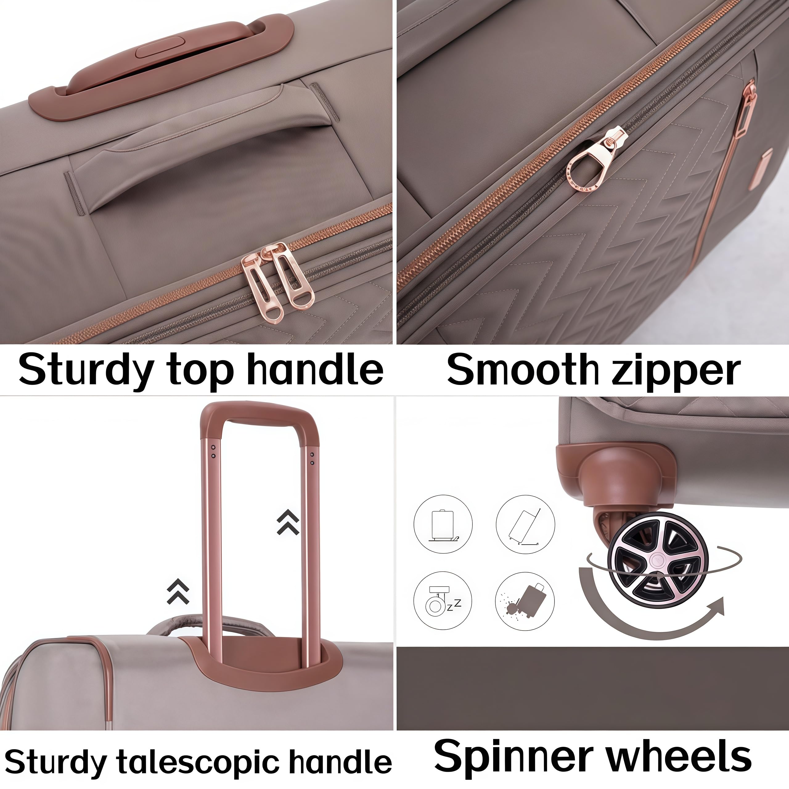 4-Piece Expandable Softside Luggage Set