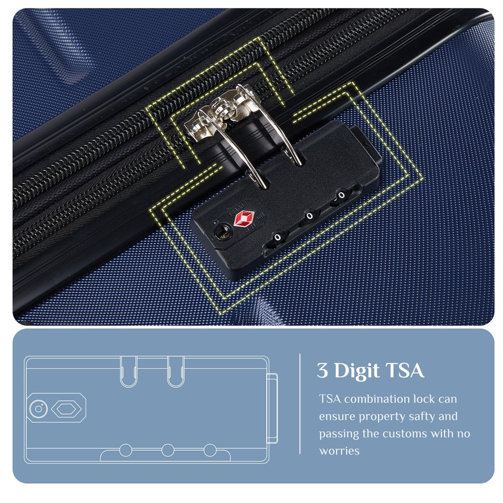 28" Expandable Hardside Luggage with TSA Lock – Blue