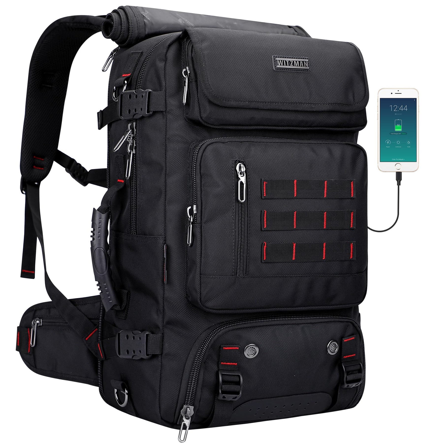 Convertible Carry-On Travel Backpack – Black