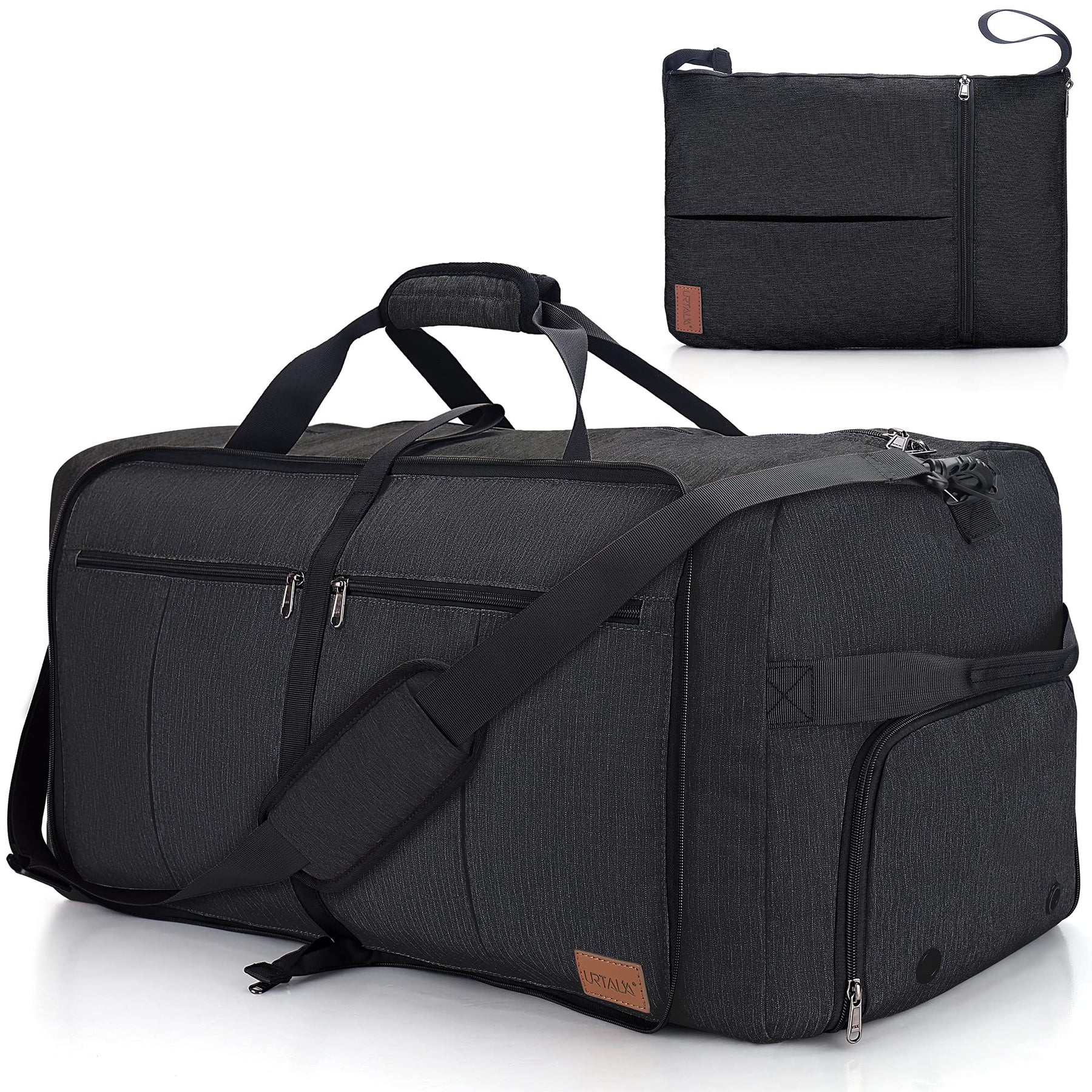 120L Foldable Travel Duffle Bag with Shoe Compartment