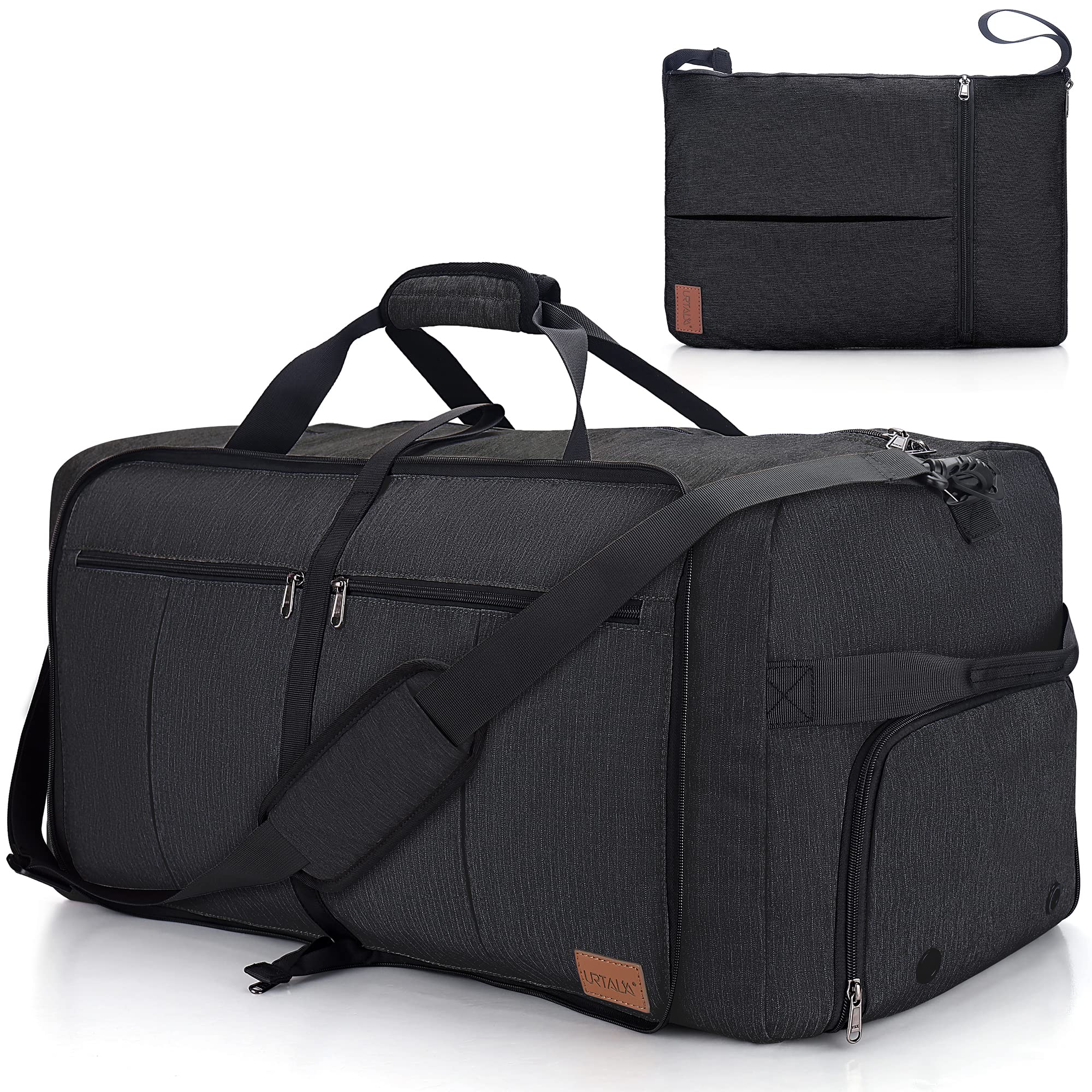120L Foldable Travel Duffle Bag with Shoe Compartment