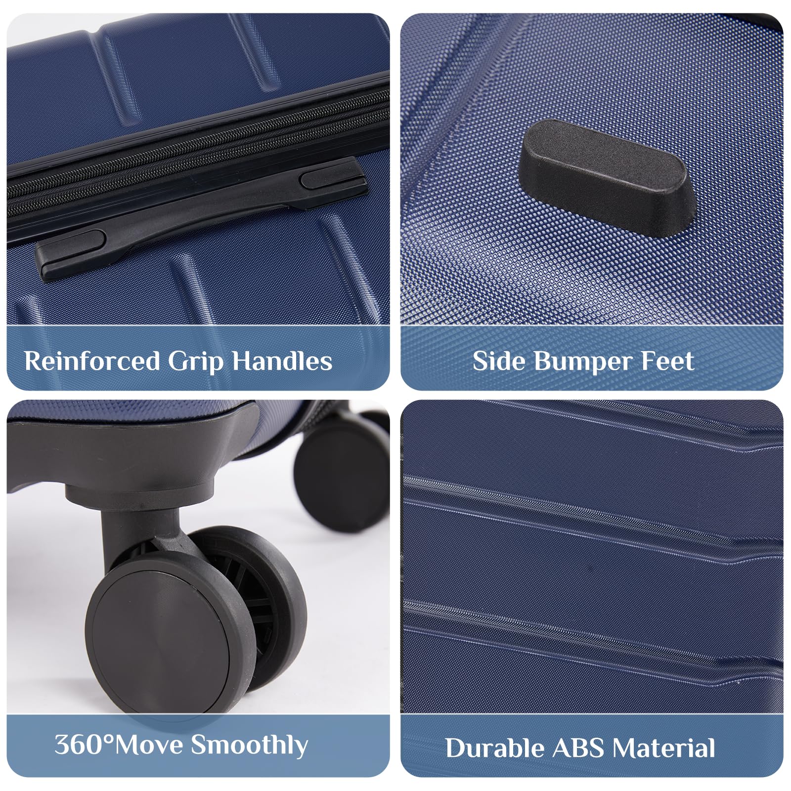 28" Expandable Hardside Luggage with TSA Lock – Blue