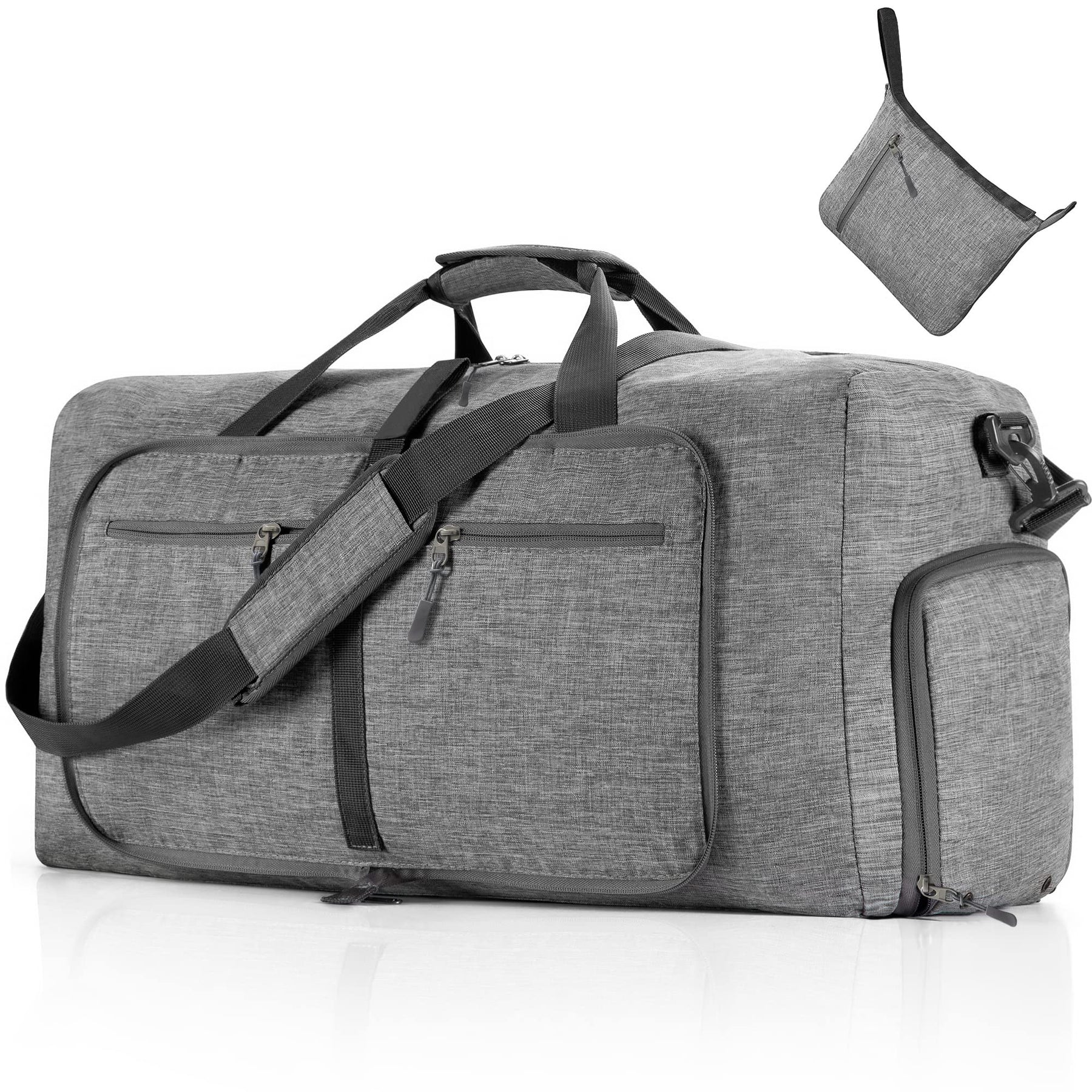 115L Foldable Travel Duffle Bag with Shoe Compartment