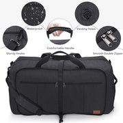 120L Foldable Travel Duffle Bag with Shoe Compartment