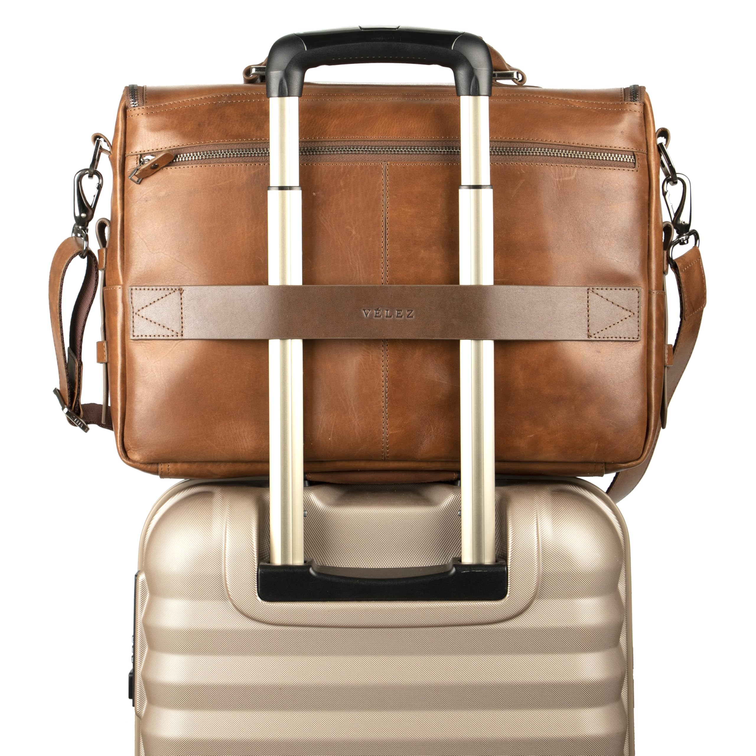 15" Full Grain Leather Messenger Bag – Tan