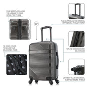 20" Hardshell Carry-On Luggage – Charcoal