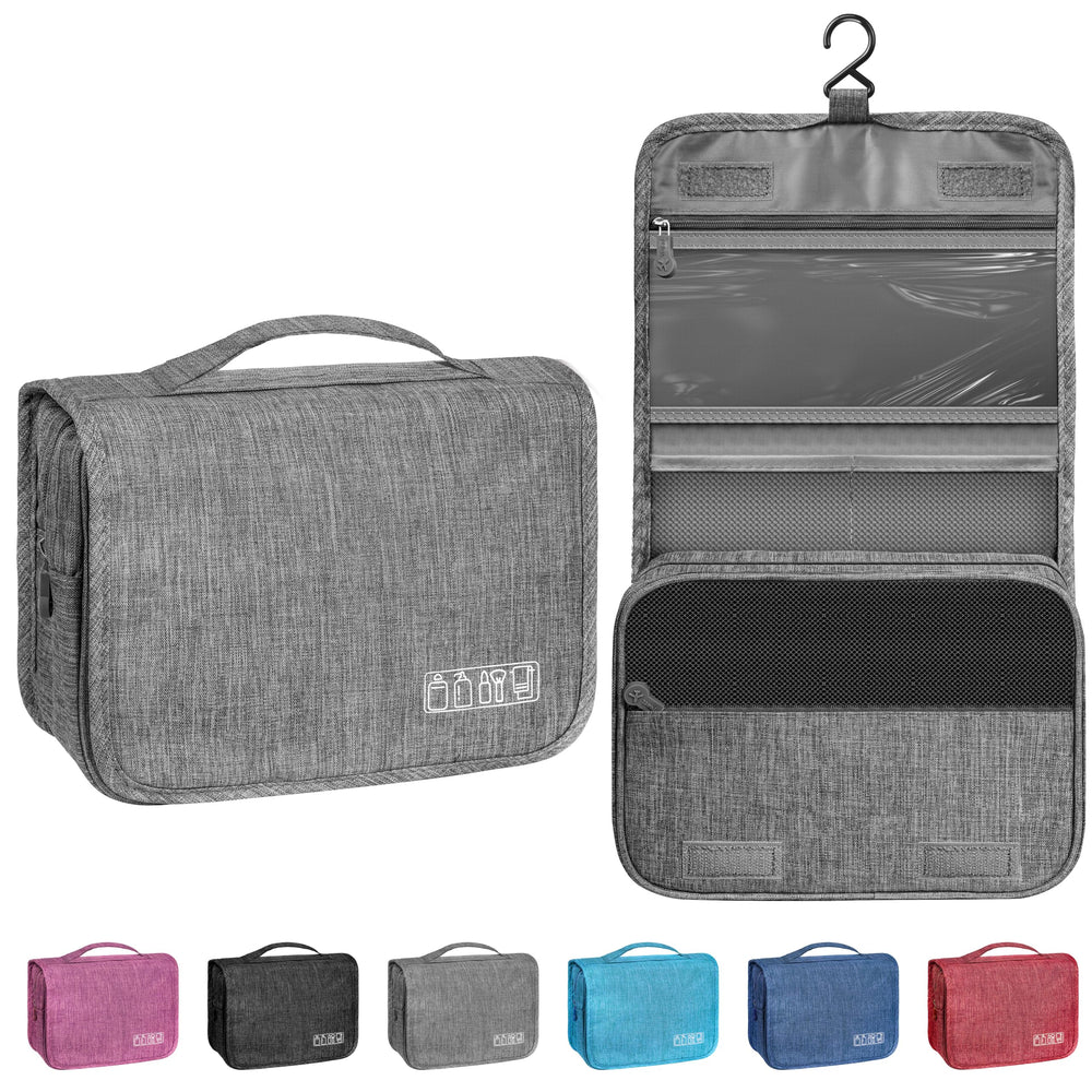 Hanging Travel Toiletry Bag – Grey
