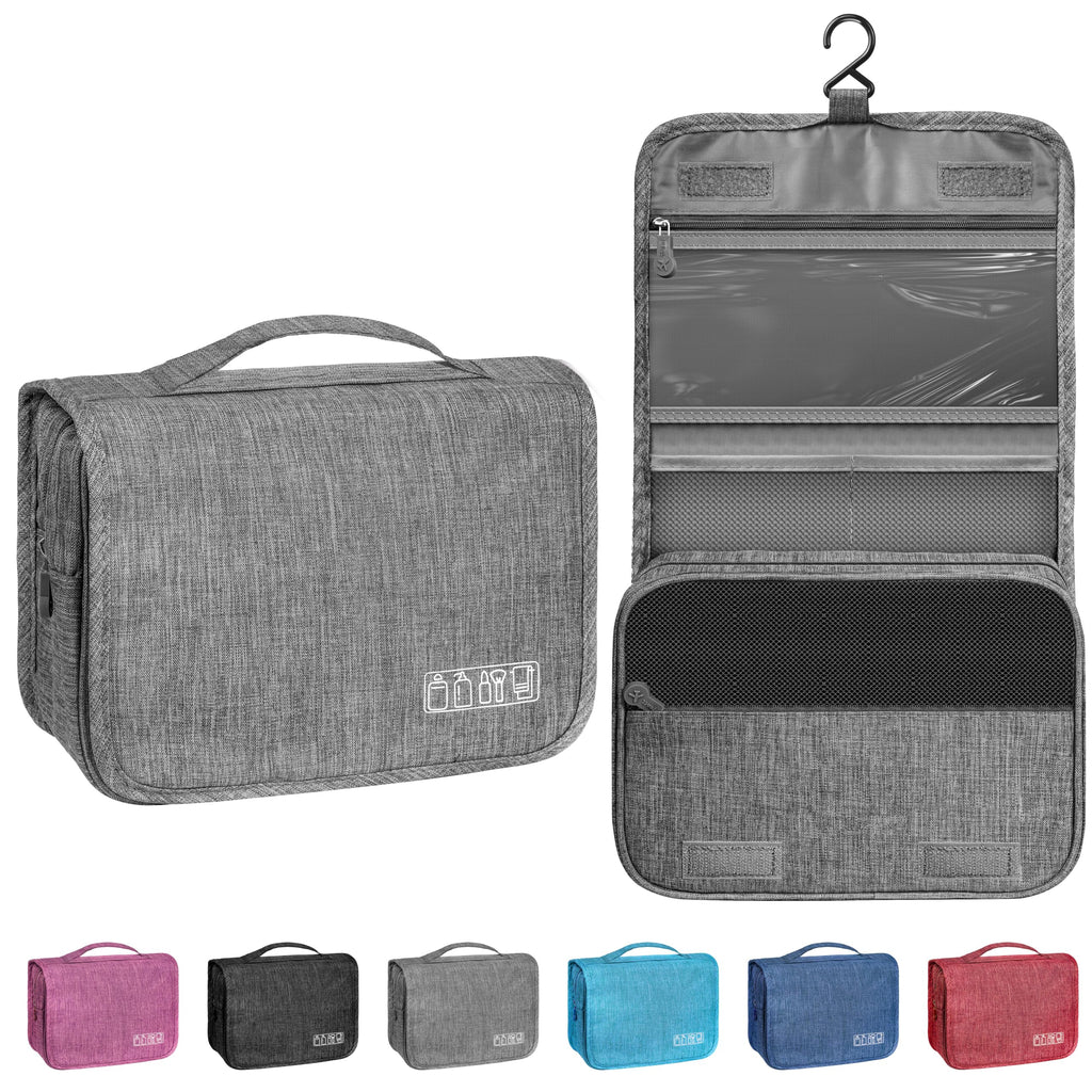 Hanging Travel Toiletry Bag – Grey